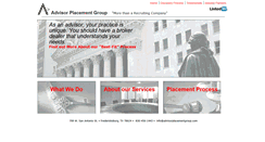 Desktop Screenshot of advisorplacementgroup.com